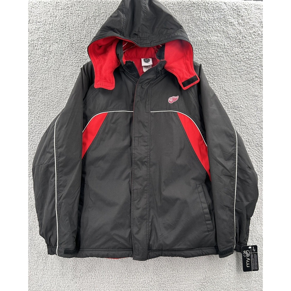 NWT NHL Detroit Red Wings Jacket Logo Athletic Windbreaker Coat Full Zip Size M